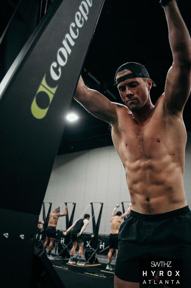 Clayton Marshall on the SkiErg at HYROX Atlanta