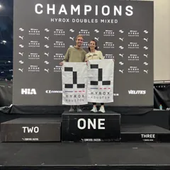 FTX athlete on a HYROX podium