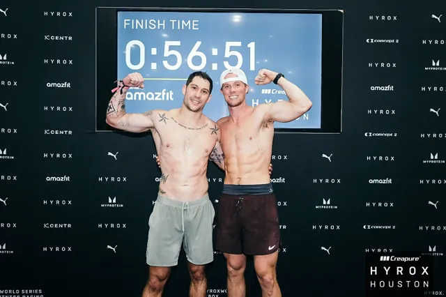 Talon and partner after HYROX doubles
