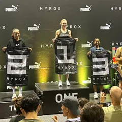 FTX athlete on a HYROX podium