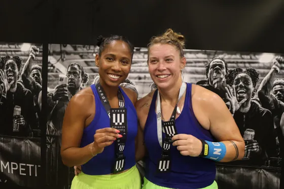 FTX athletes with medals after a HYROX race