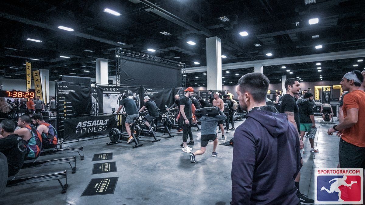 The race floor and warm-up area at HYROX Fort Worth