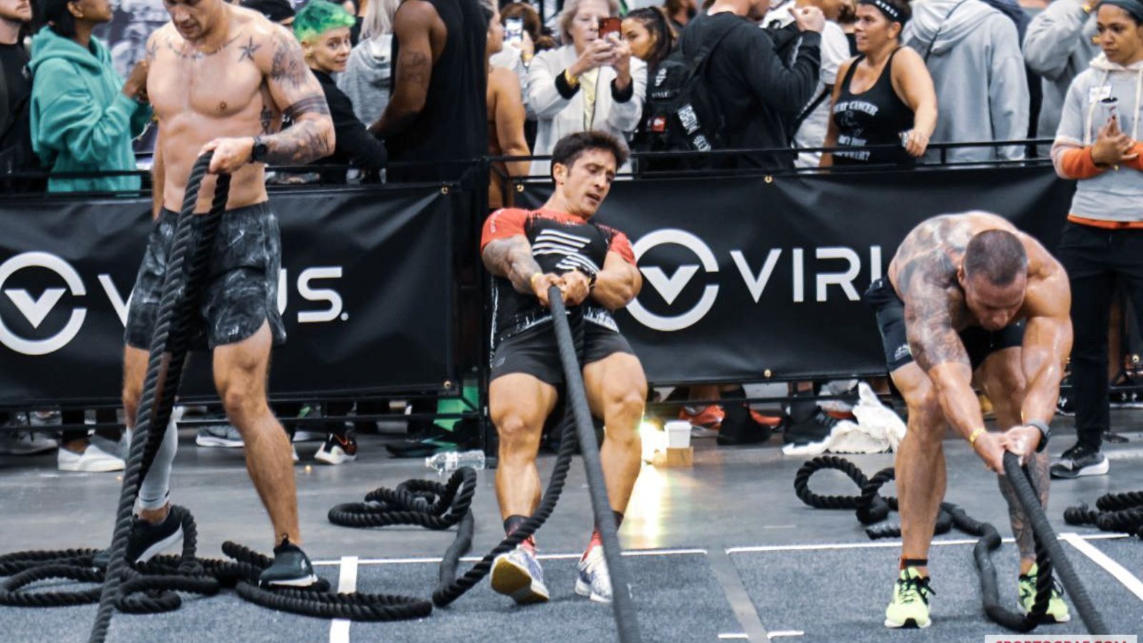 Athletes on the sled pull, HYROX New York