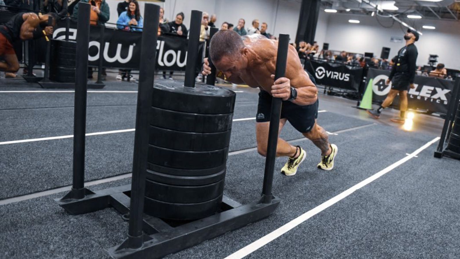 Sled push at FTX Fort Worth